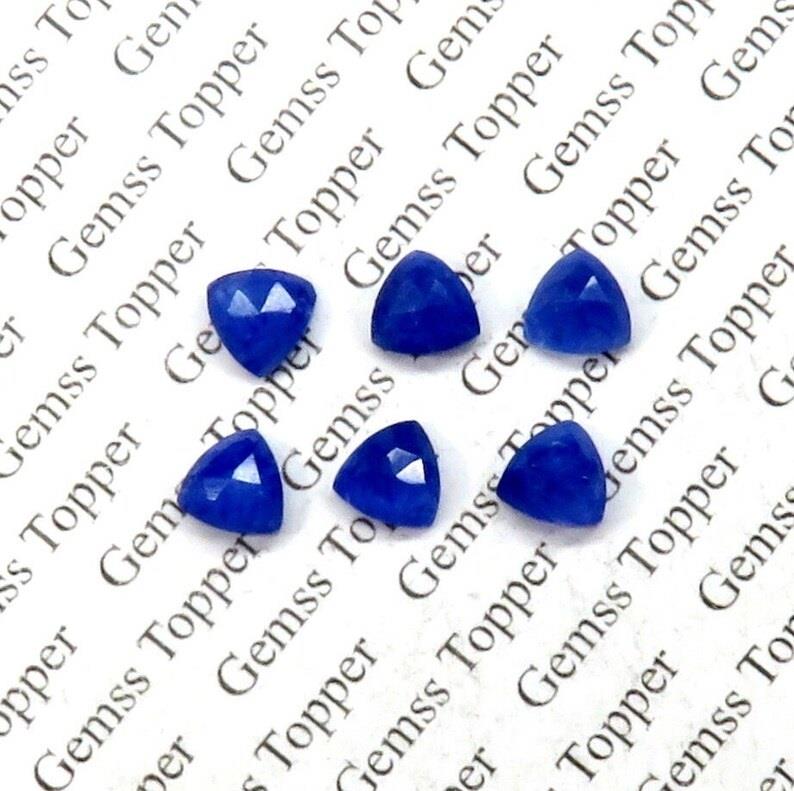 Blue Sapphire 10x10 mm Trillion Rose Cut